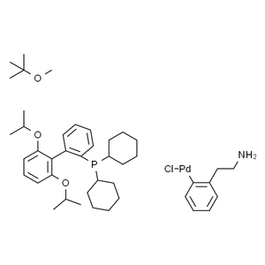 (2-二环己膦-2'，6'-二异丙氧基-1，1'-联苯)[2- (2-氨基乙基苯基)]氯化钯(II)甲基叔丁基醚络合物 RuPhos Palladacycle Gen. 1, 98%