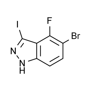 5-溴-4-氟-3-碘-1H-吲唑,98%