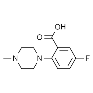 2-(4-甲基-1-哌嗪基)-5-氟苯甲酸, 96%