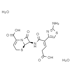 (6R,7R)-7-((Z)-2-(2-氨基噻唑-4-基)-4-羧基丁-2-烯酰胺基)-8-氧代-5-硫杂-1-氮杂双环[4.2.0]辛-2-烯-2-羧酸二水合物, 98+%