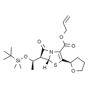 6-(1'-叔丁基二甲基硅氧乙基)-3-(2''-四氢呋喃基)-7-氧代-4-硫-1-氮杂双环[3.2.0]庚-2-烯-2-羧酸烯丙酯, 98%