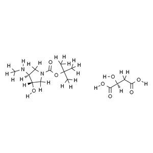 Butanedioic acid, 2-hydroxy-, (2S)-, compd. with (3S,4S)-1,1-dimethylethyl 3-hydroxy-4-(methylamino)-1-pyrrolidinecarboxylate (1, 98%