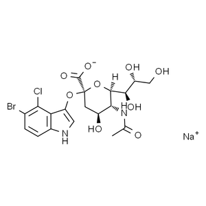 5-溴-4-氯-3-吲哚基-alpha-D-N-乙酰神经氨酸钠盐,97%