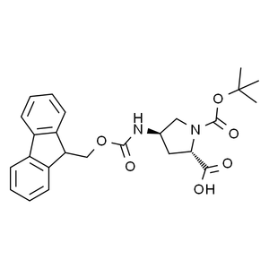 N-Boc-反式-4-(Fmoc-氨基）-L-脯氨酸, 95%