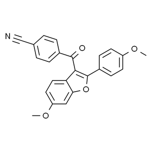 4-[6-甲氧基-2-(4-甲氧基苯基)苯并呋喃-3-羰基]苄腈, ≥98% (HPLC)