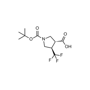 (3R,4R)-1-[(tert-butoxy)carbonyl]-4-(trifluoromethyl)pyrrolidine-3-carboxylic acid, 95+%