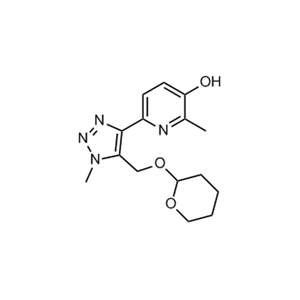 2-Methyl-6-(1-methyl-5-(((tetrahydro-2H-pyran-2-yl)oxy)methyl)-1H-1,2,3-triazol-4-yl)pyridin-3-ol,96%