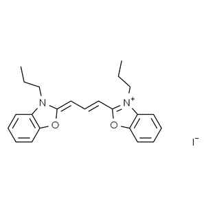 3-丙基-2-[3-(3-丙基-3H-苯并恶唑-2-亚基)丙-1-烯基]苯并恶唑碘化物, 98%