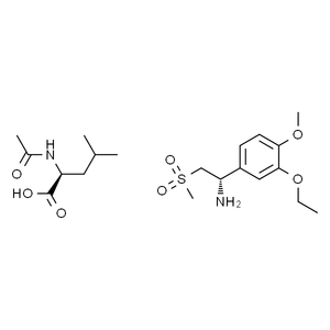 (S)-1-(3-乙氧基-4-甲氧基苯基)-2-(甲磺酰基)乙胺N-乙酰基-L-亮氨酸盐, ≥95%