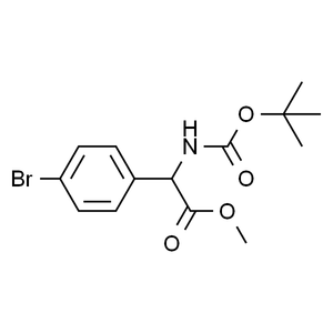 2-(4-溴苯基)-2-叔丁氧羰基氨基乙酸甲酯, 95%