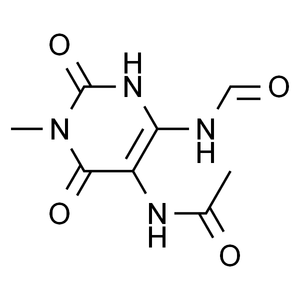 5-乙酰氨基-6-甲酰基氨基-3-甲基脲嘧啶