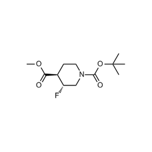 (3,4)-Trans-1-tert-butyl 4-methyl 3-fluoropiperidine-1,4-dicarboxylate racemate,98%